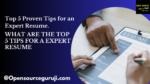 What are the top 5 tips for a Expert resume