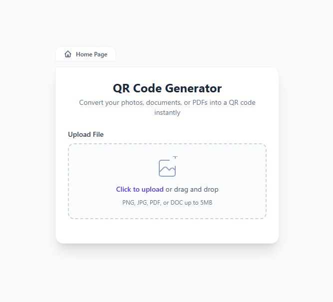 QR generation Upload